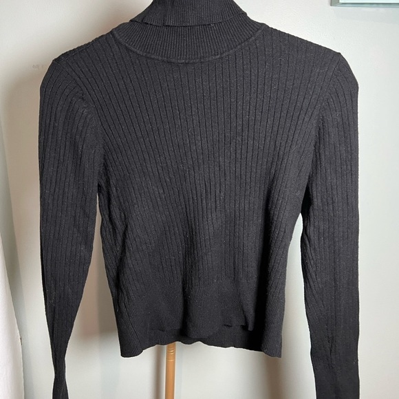 Cyrus Sweaters - Rays by CYRUS Black Ribbed Turtleneck Sweater